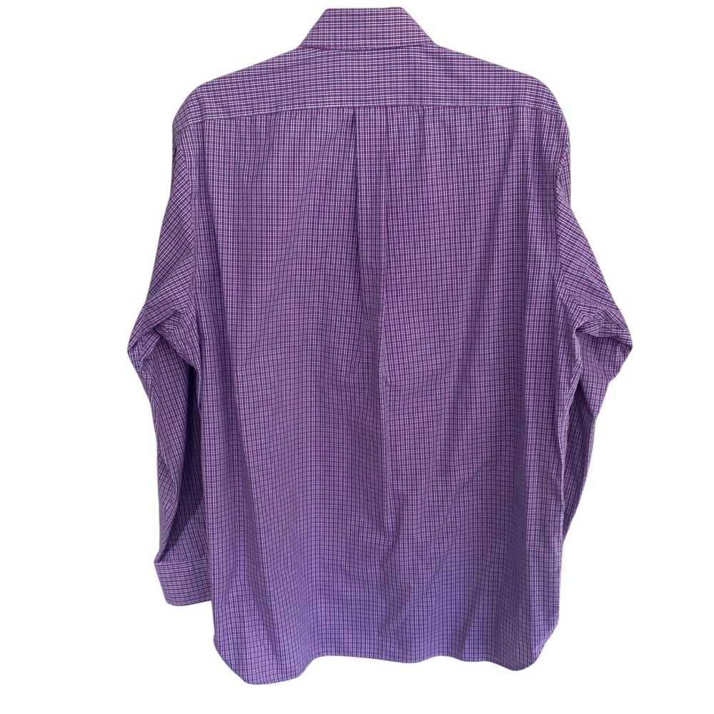 Ralph Lauren‎ Button Down Shirt Purple Plaid Easy Care Long Sleeve Men sz L Prep - Picture 5 of 5